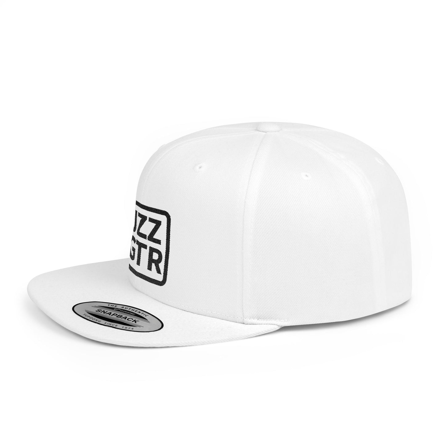 Sophisticated Black Embroidered JZZ GTR™ Snapback Hat, Trendy Snapback Cap, Casual Gift for Jazz Lovers and Jazz Guitarists