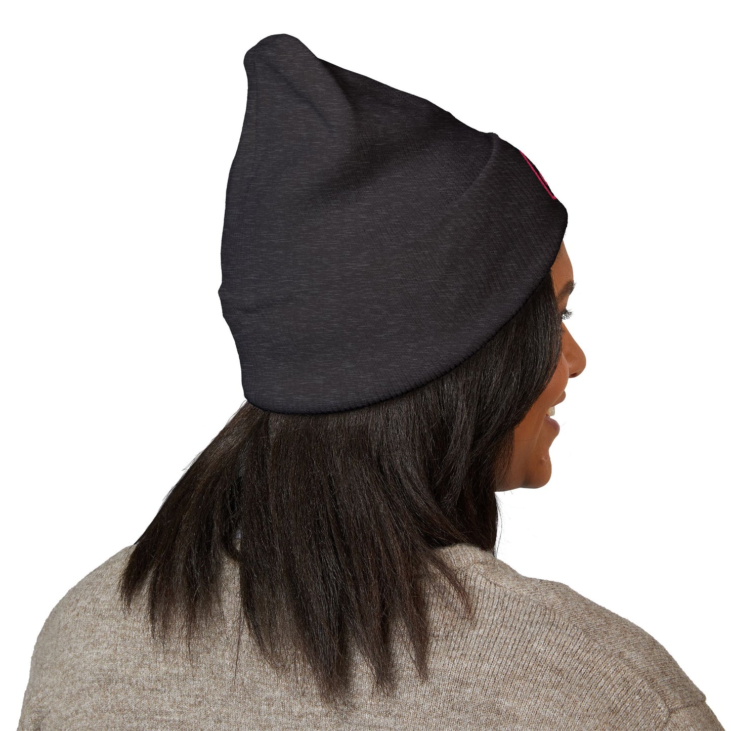 Pink Embroidered JZZ GTR® Beanie Hat | Warm Jazz Guitar Winter Style