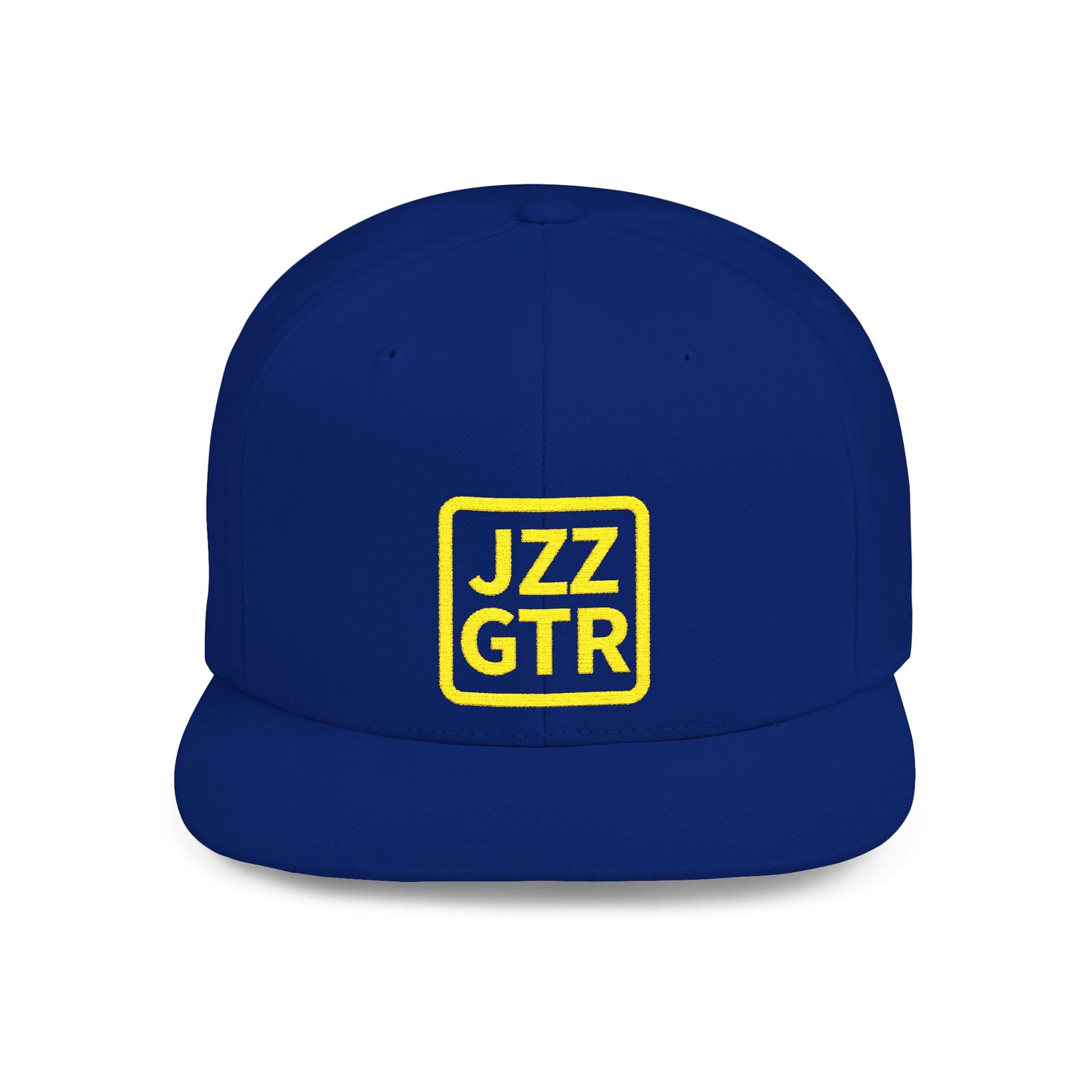 Yellow Embroidered JZZ GTR ® Snapback Hat, Trendy Snapback Cap, Casual Gift for Jazz Lovers and Jazz Guitarists