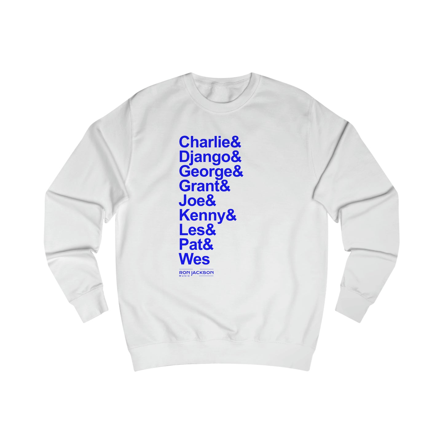 6 String Jazz Guitar Heroes Sweatshirt | Iconic Guitarist Tribute | Warm Apparel for Music Fans | Perfect Gift for Guitar Players