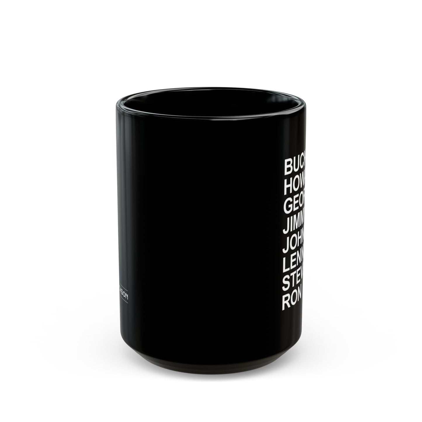 Black Seven String Jazz Guitar Greats Ceramic Mug | Musical Home Goods | Coffee Cup for Guitarists | Novelty Gifts for Jazz Musicians