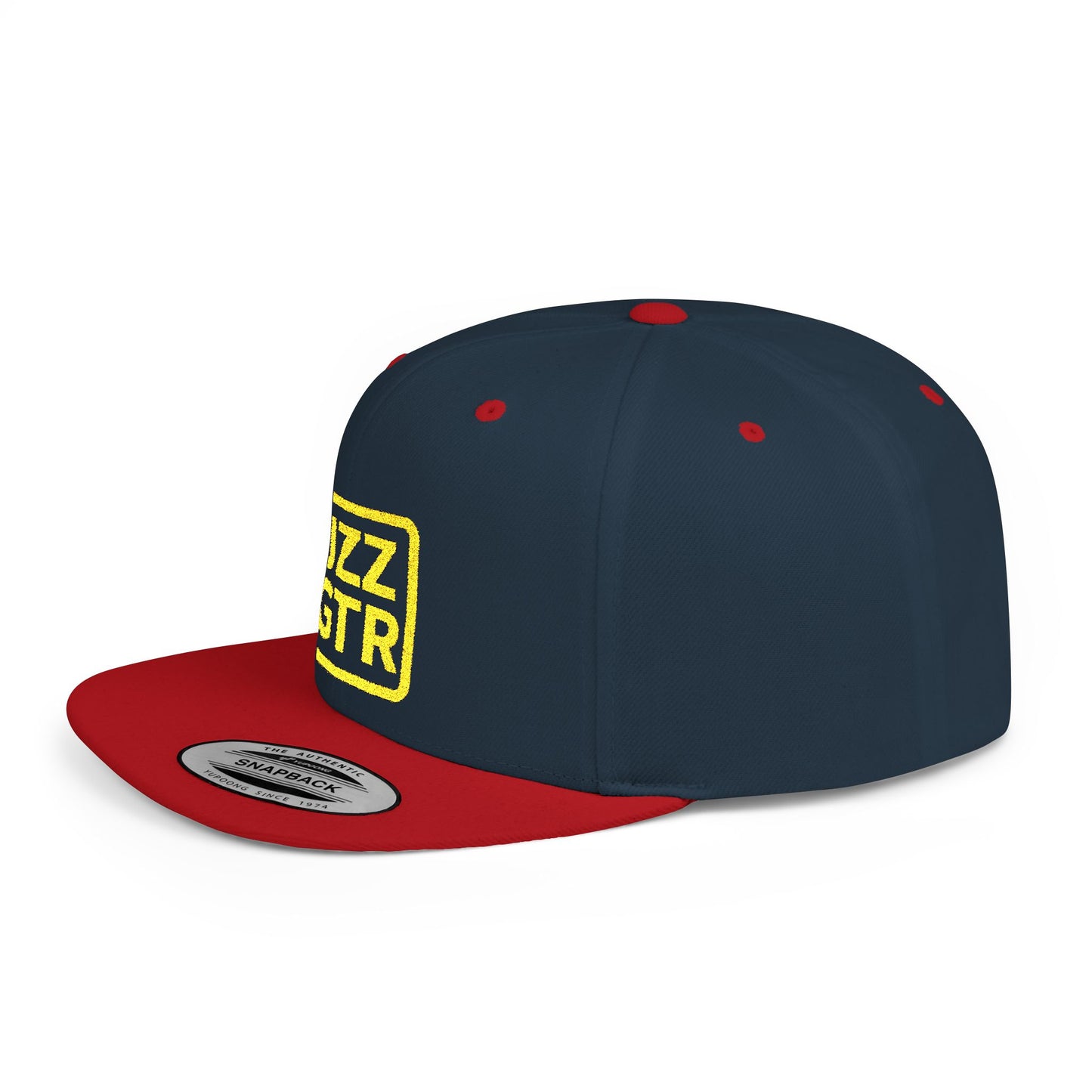 Yellow Embroidered JZZ GTR ® Snapback Hat, Trendy Snapback Cap, Casual Gift for Jazz Lovers and Jazz Guitarists