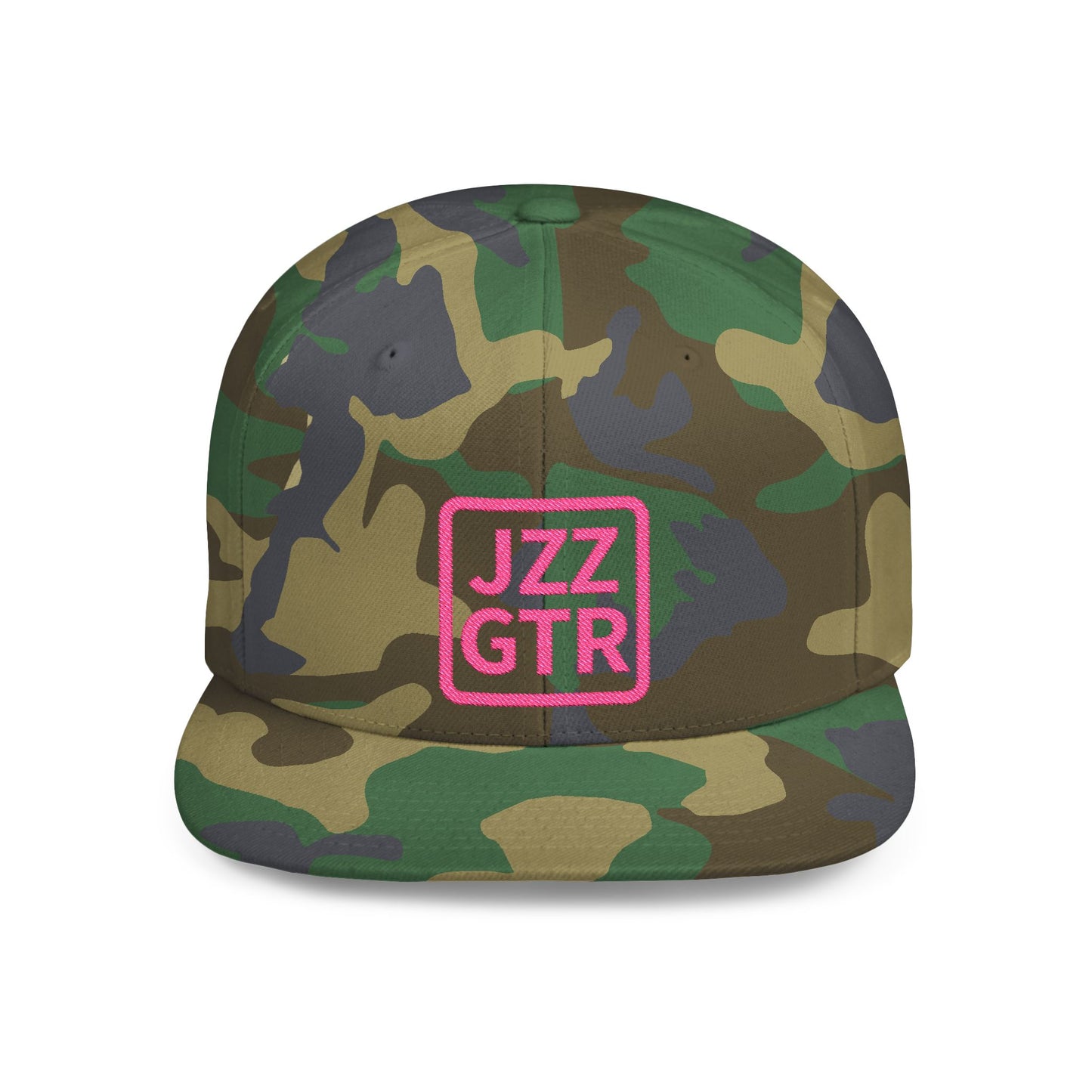 Pink Embroidered JZZ GTR ® Snapback Hat, Trendy Snapback Cap, Casual Gift for Jazz Lovers and Jazz Guitarists