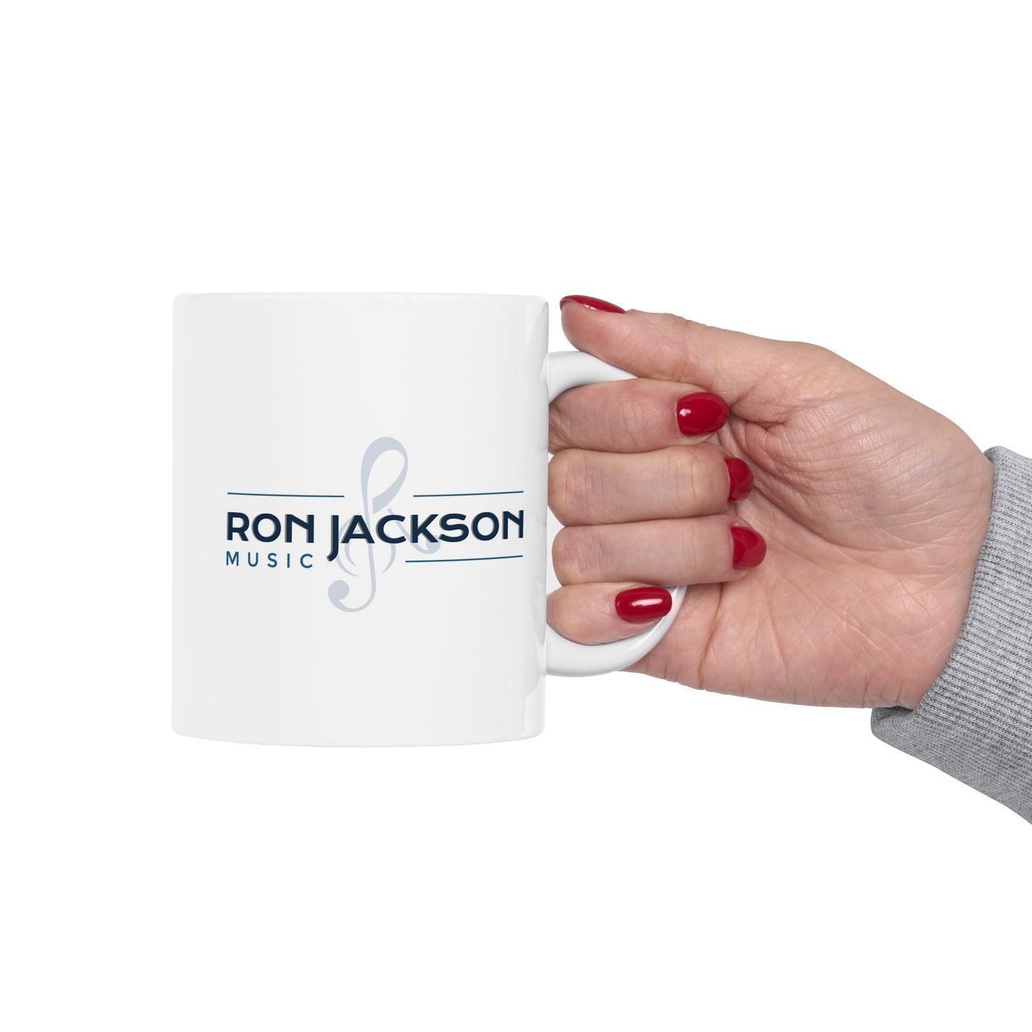 Roni Music – Ron Jackson Music Logo Ceramic Coffee Mug | Stylish Gift for Coffee & Tea Lovers