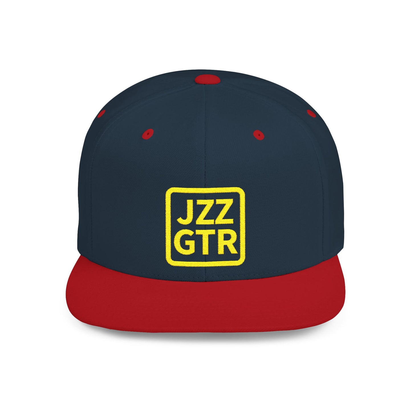 Yellow Embroidered JZZ GTR ® Snapback Hat, Trendy Snapback Cap, Casual Gift for Jazz Lovers and Jazz Guitarists