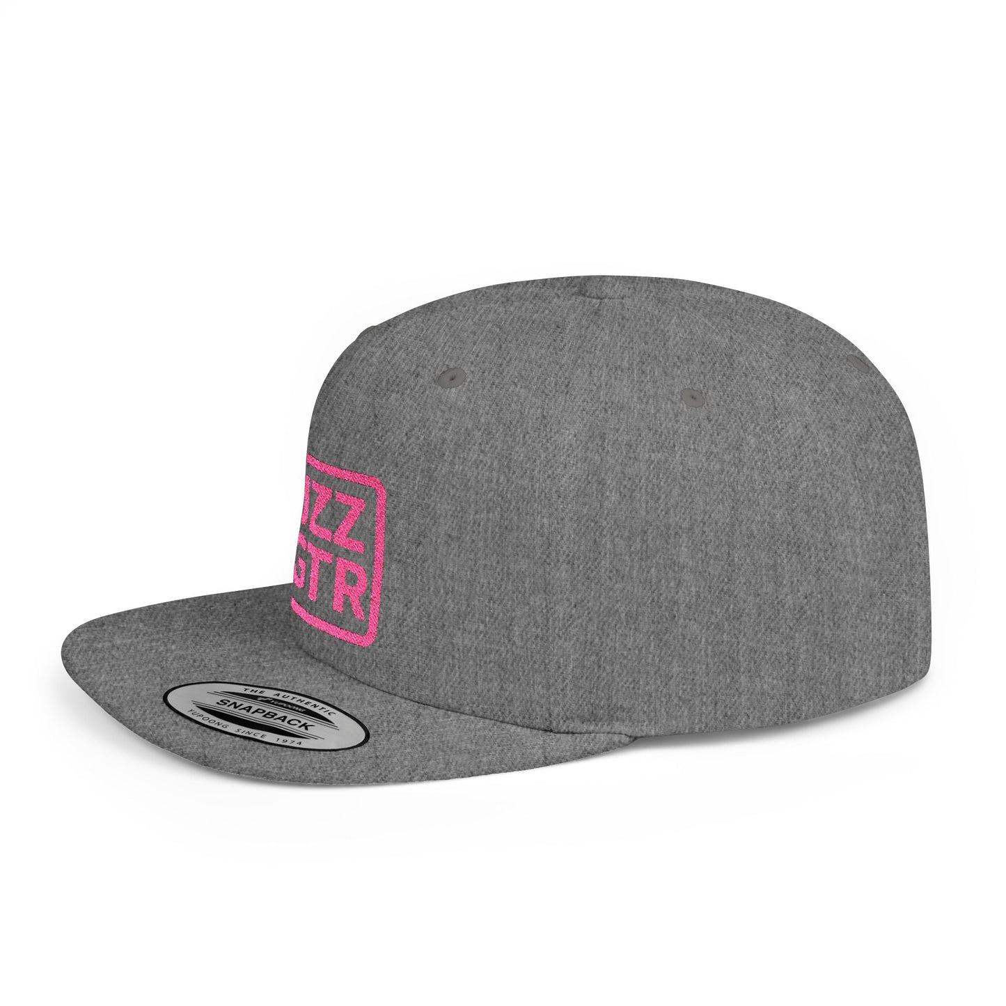 Pink Embroidered JZZ GTR ® Snapback Hat, Trendy Snapback Cap, Casual Gift for Jazz Lovers and Jazz Guitarists