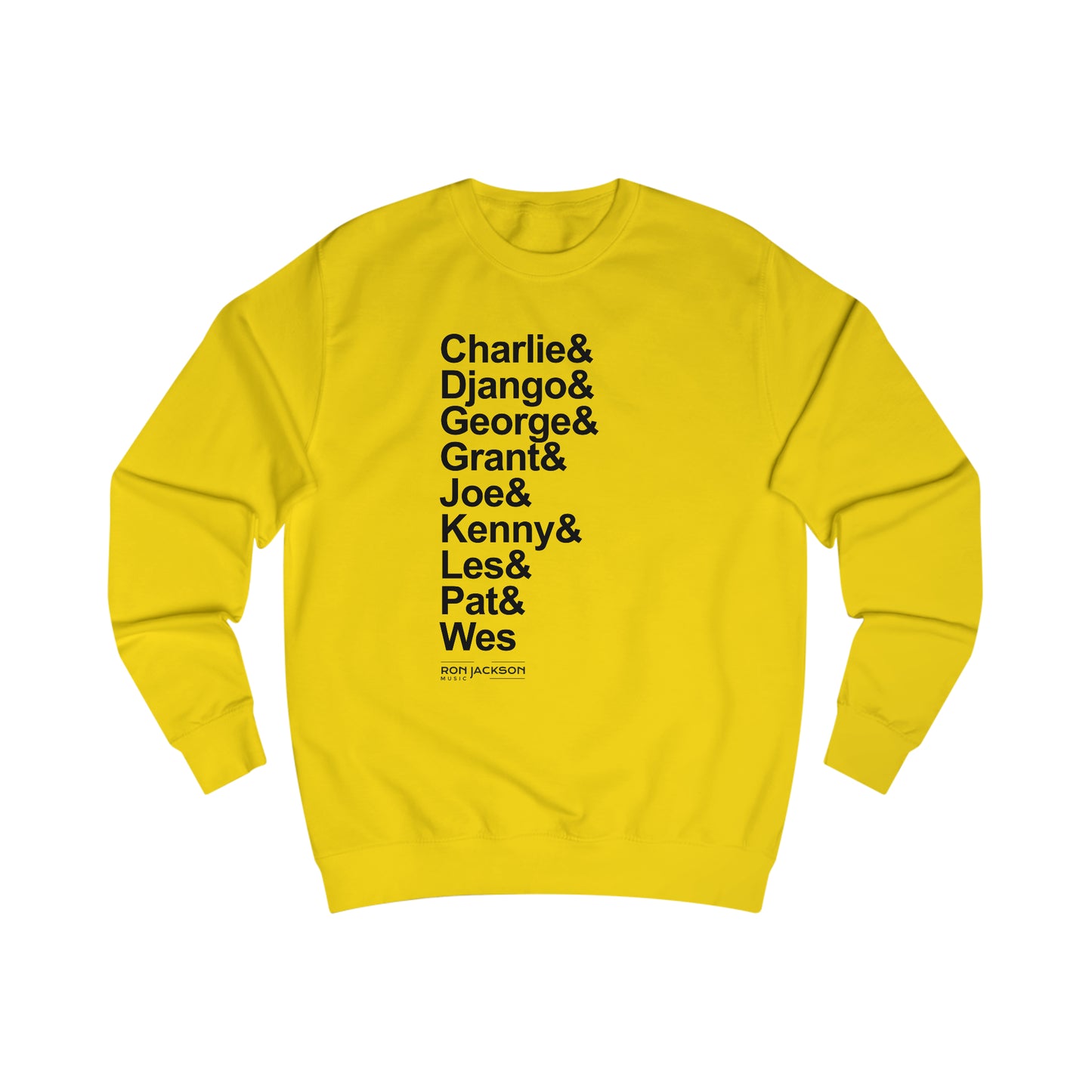 6 String Jazz Guitar Heroes Sweatshirt | Iconic Guitarist Tribute | Warm Apparel for Music Fans | Perfect Gift for Guitar Players