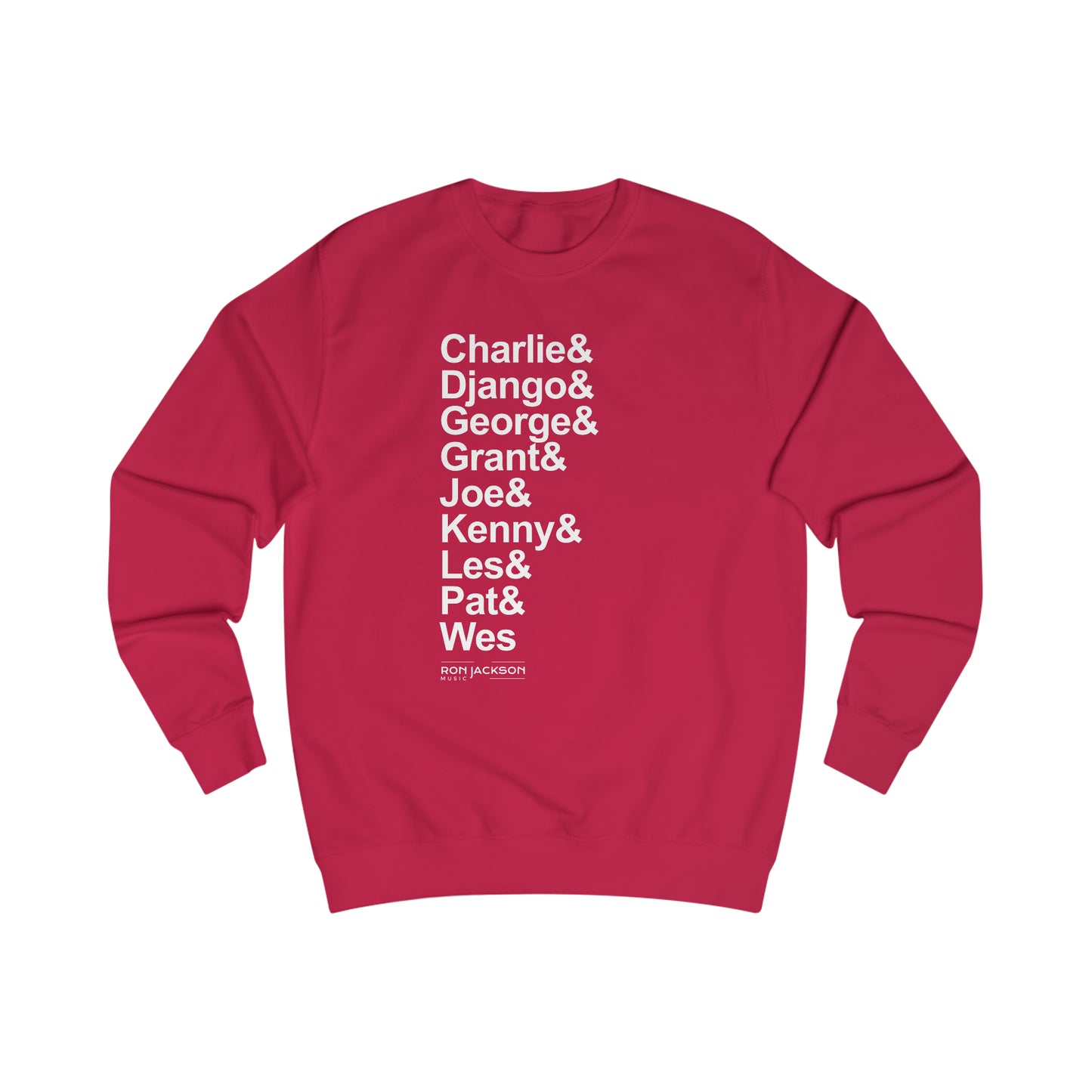 6 String Jazz Guitar Heroes Sweatshirt | Iconic Guitarist Tribute | Warm Apparel for Music Fans | Perfect Gift for Guitar Players