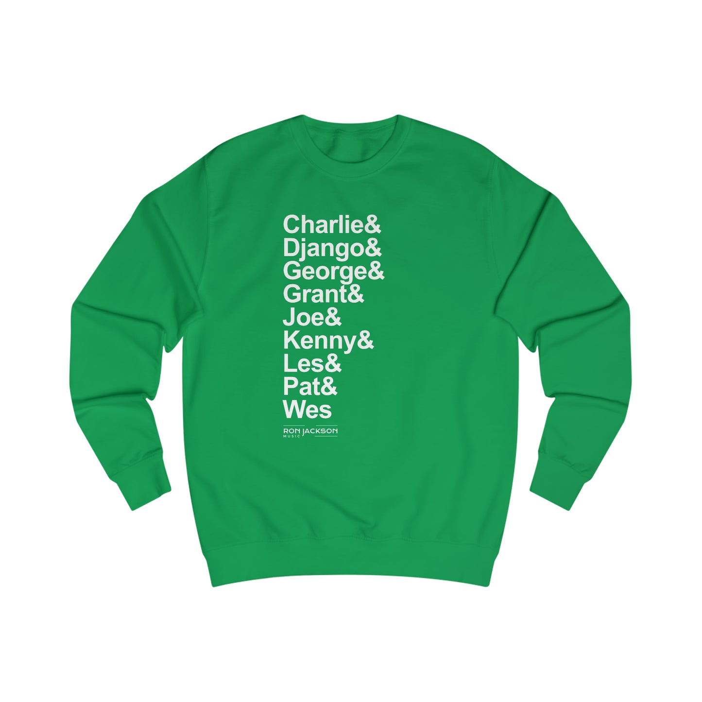 6 String Jazz Guitar Heroes Sweatshirt | Iconic Guitarist Tribute | Warm Apparel for Music Fans | Perfect Gift for Guitar Players