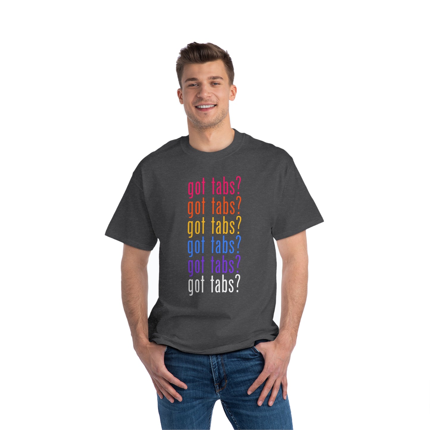 "Got Tabs?" Big & Tall Guitarist T-Shirt | Humorous Musician Apparel | Plus Size Music Tees for Guitar Players