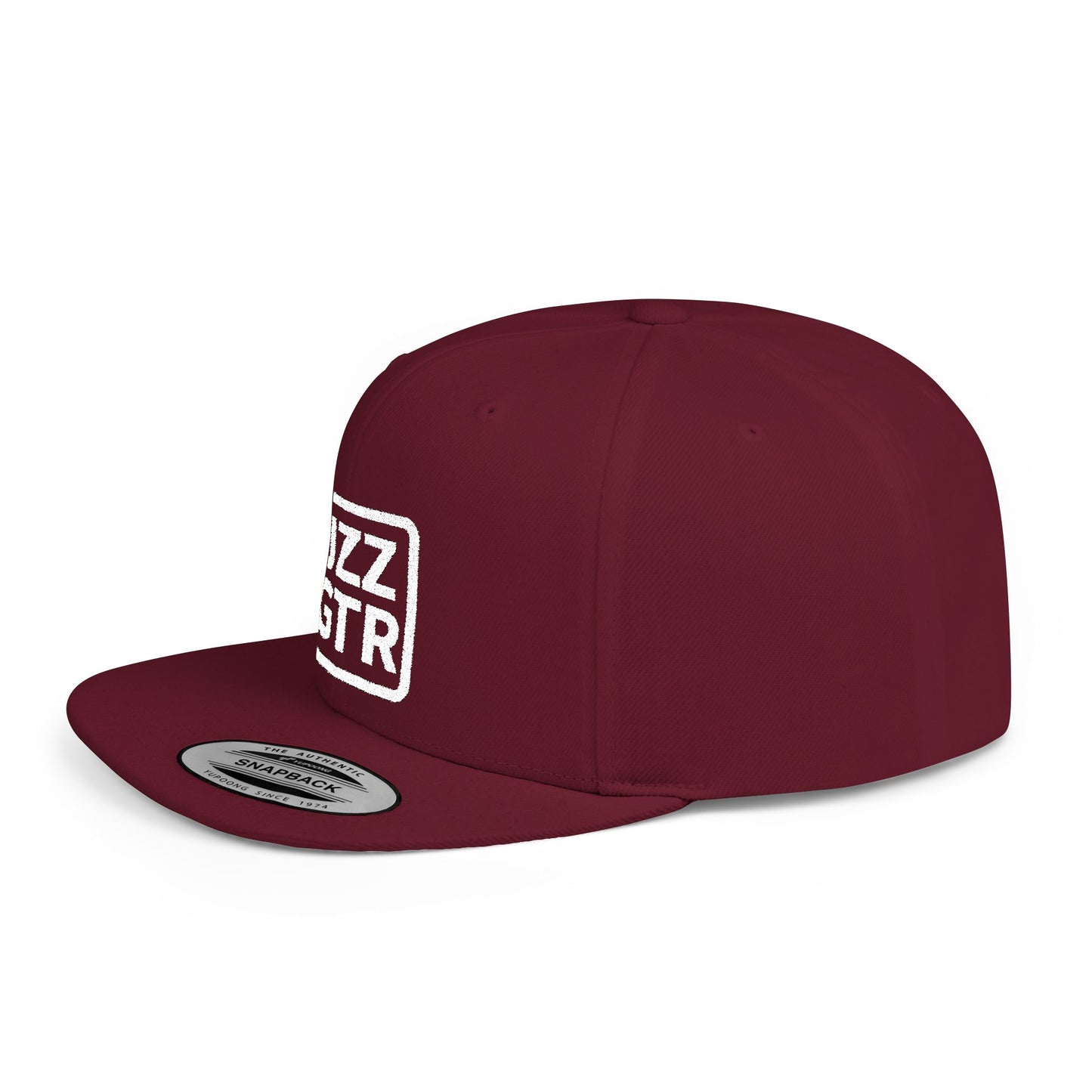 White Embroidered JZZ GTR ® Snapback Hat, Trendy Snapback Cap, Casual Gift for Jazz Lovers and Jazz Guitarists