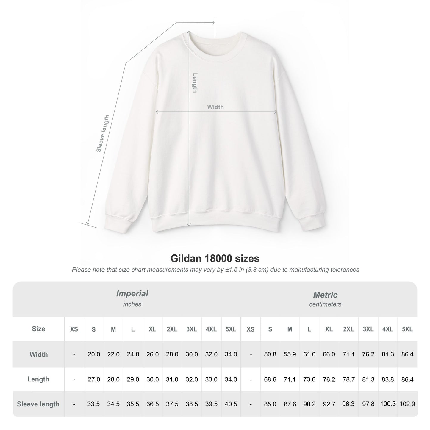 Black JZZ GTR ™ Tuning Crewneck Sweatshirt with Sleeve Notes Standard & 7-String Tuning Guide