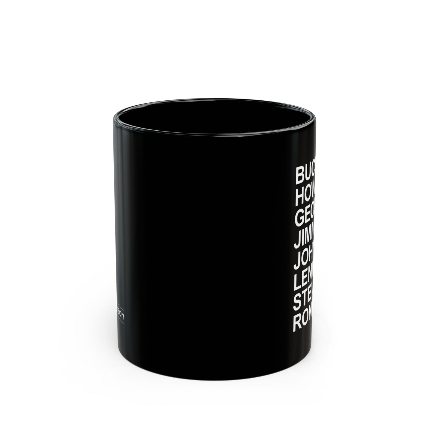 Black Seven String Jazz Guitar Greats Ceramic Mug | Musical Home Goods | Coffee Cup for Guitarists | Novelty Gifts for Jazz Musicians | 7 String Guitar Heros