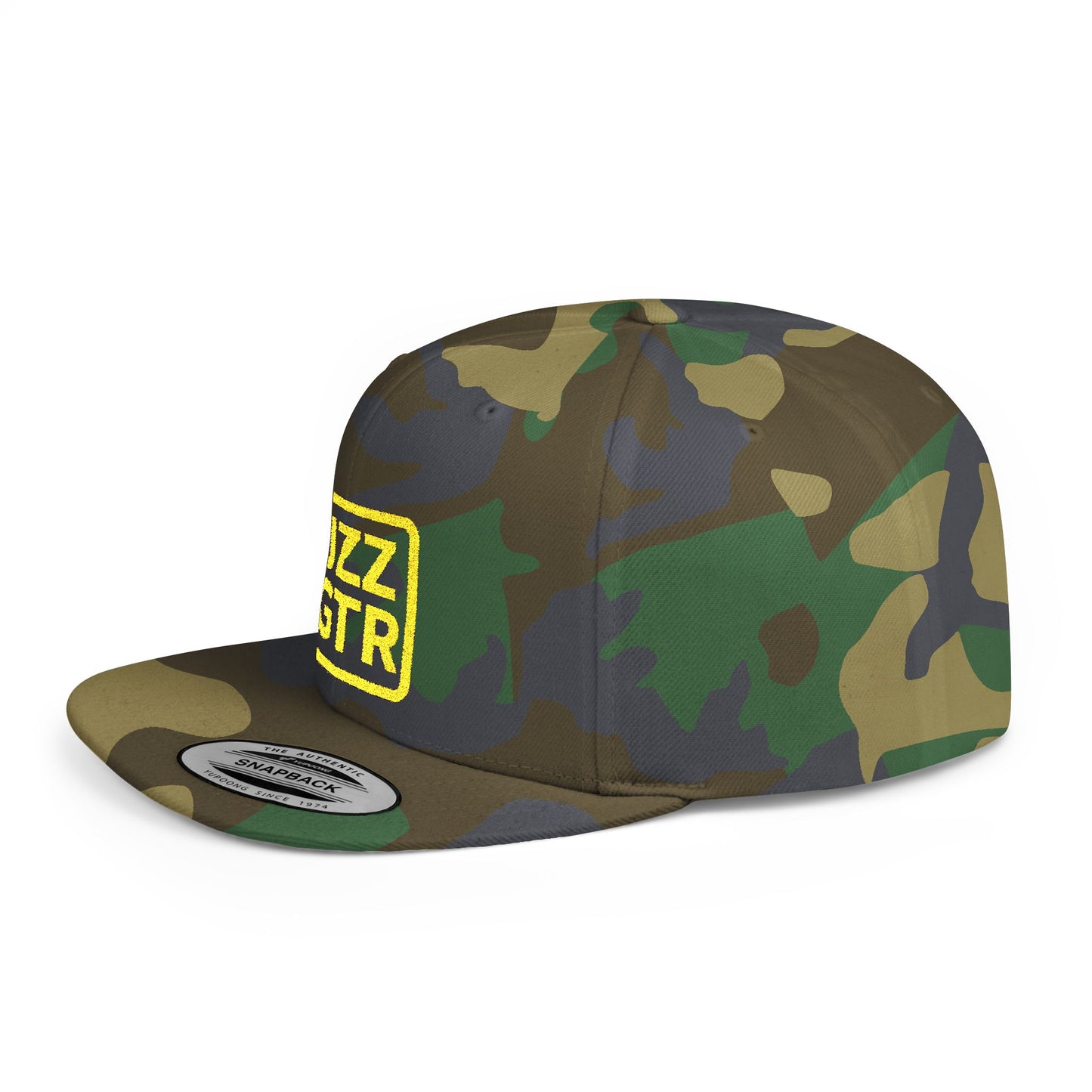 Yellow Embroidered JZZ GTR ® Snapback Hat, Trendy Snapback Cap, Casual Gift for Jazz Lovers and Jazz Guitarists