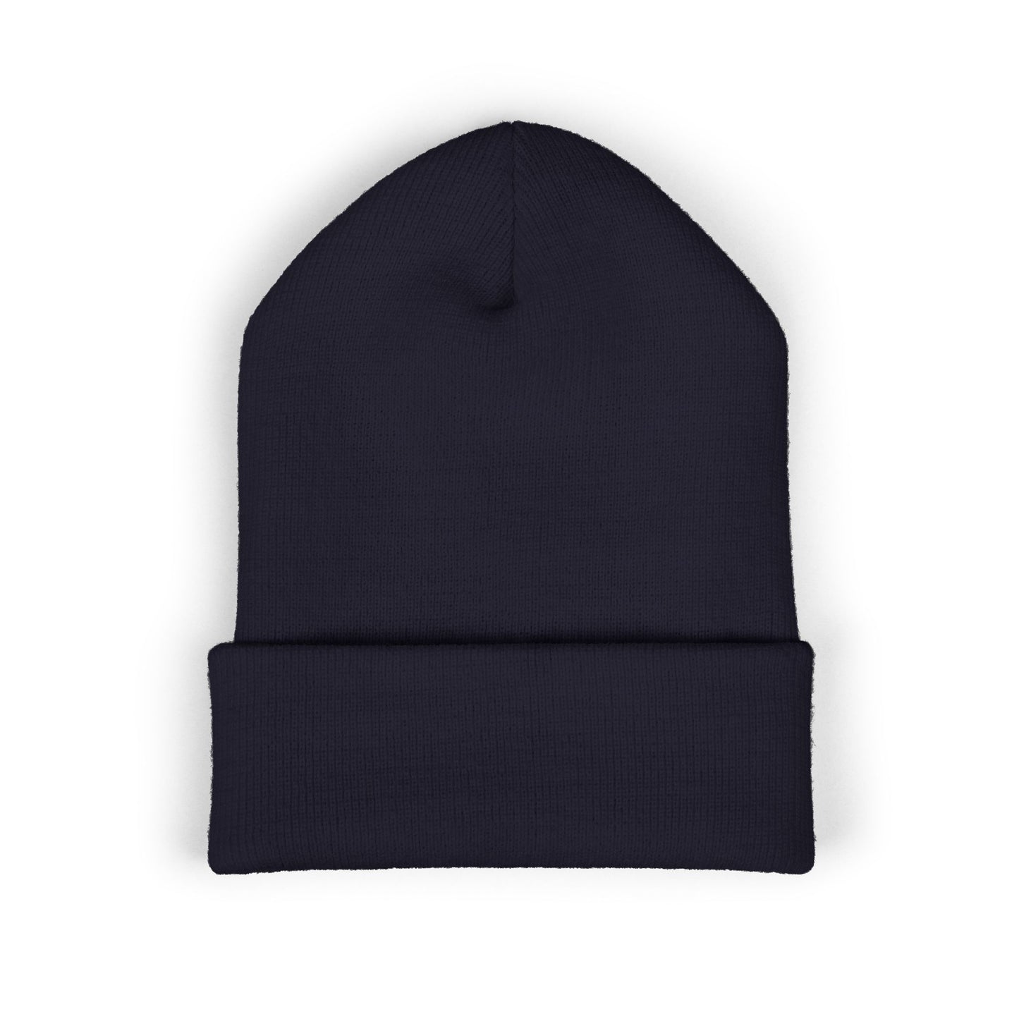 Yellow Embroidered JZZ GTR® Beanie Hat | Bold Winter Knit Hat for Jazz Guitar Fans | Vibrant Cuffed Beanie for Musicians