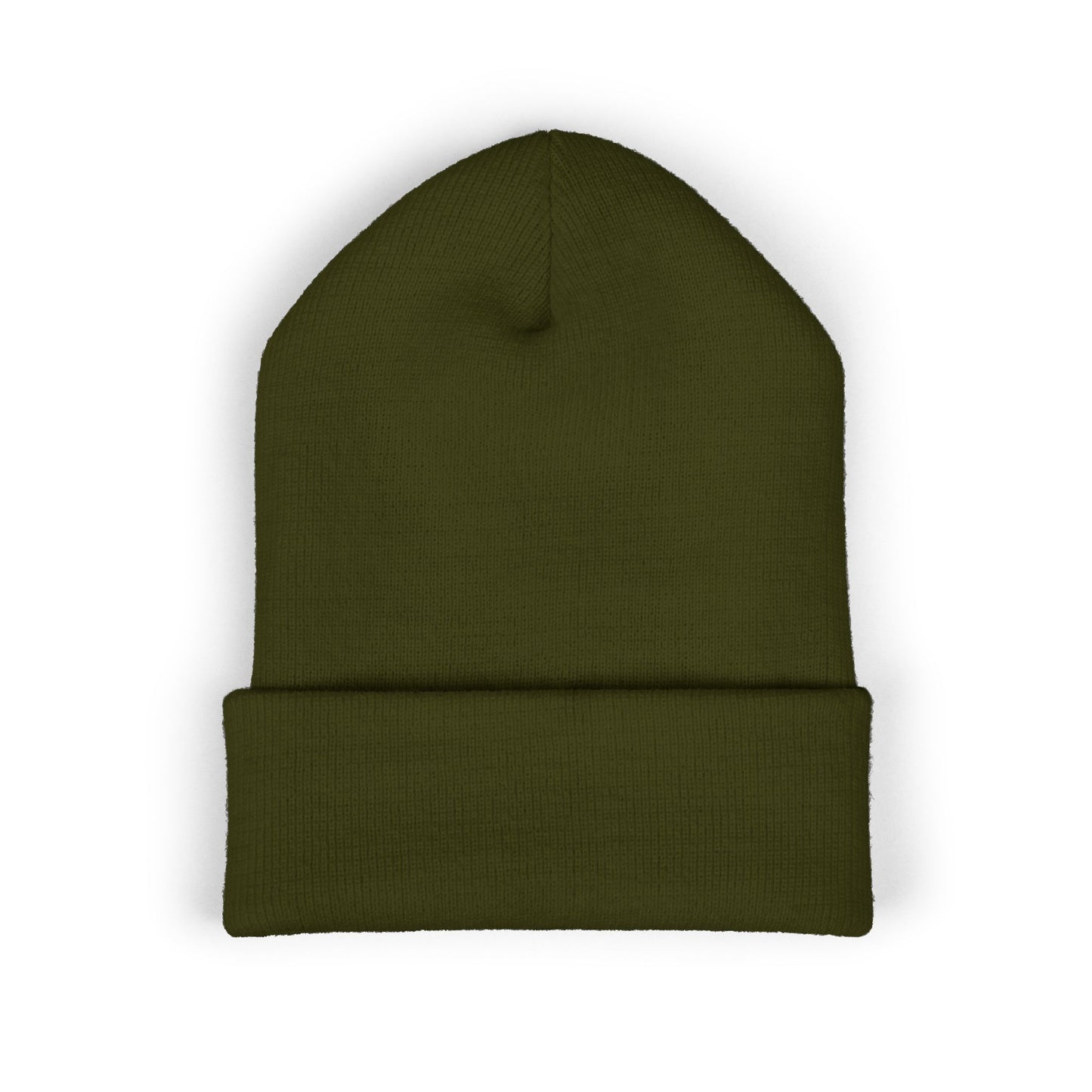 Yellow Embroidered JZZ GTR® Beanie Hat | Bold Winter Knit Hat for Jazz Guitar Fans | Vibrant Cuffed Beanie for Musicians