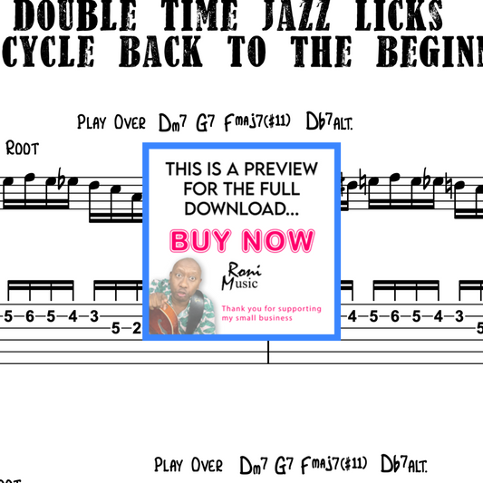Double Time Jazz Licks | Advanced Guitar Techniques | 6-String Jazz Guitar Lick from "All That...Jazz"