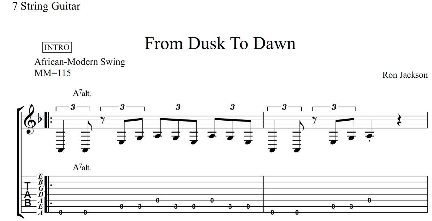 "From Dusk To Dawn" | 7-String Guitar Jazz Original | Top 10 Jazzweek Composition | Explore New Jazz Territories