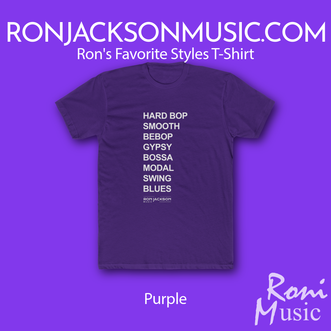 Ron's Jazz Styles T-Shirt | Conversation Piece Tee | Gifts for Musicians and Music Teachers
