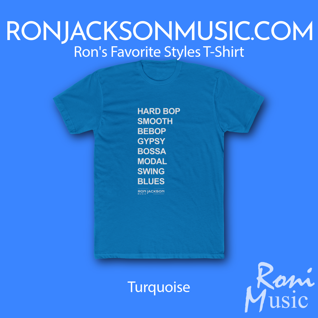 Ron's Jazz Styles T-Shirt | Conversation Piece Tee | Gifts for Musicians and Music Teachers