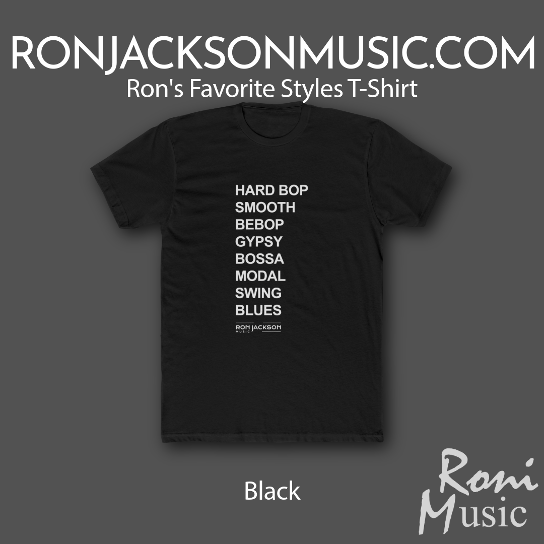 Ron's Jazz Styles T-Shirt | Conversation Piece Tee | Gifts for Musicians and Music Teachers