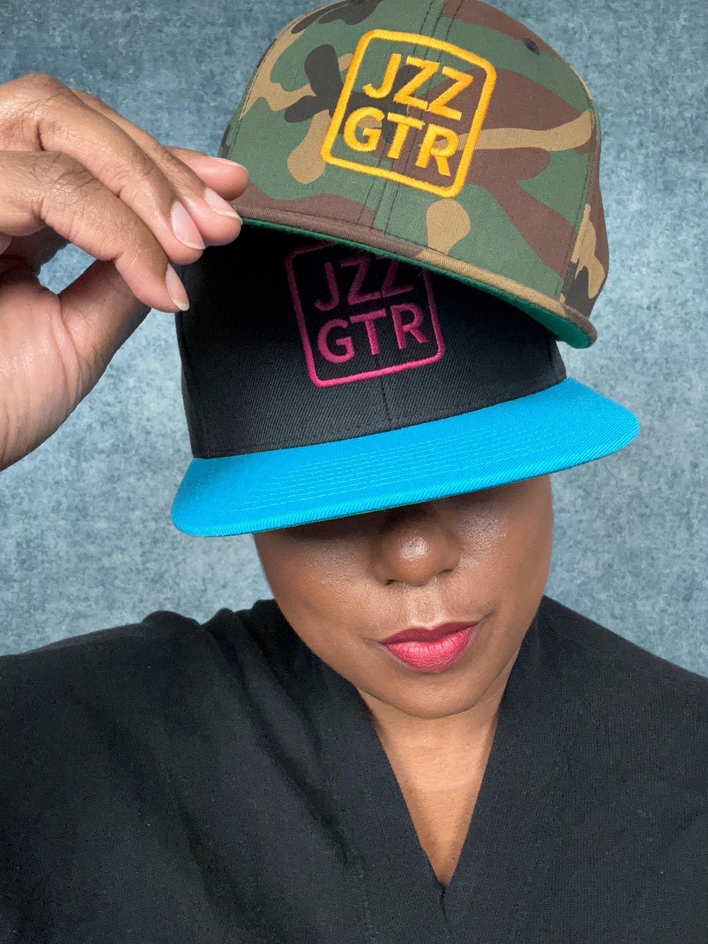 Yellow Embroidered JZZ GTR ® Snapback Hat, Trendy Snapback Cap, Casual Gift for Jazz Lovers and Jazz Guitarists
