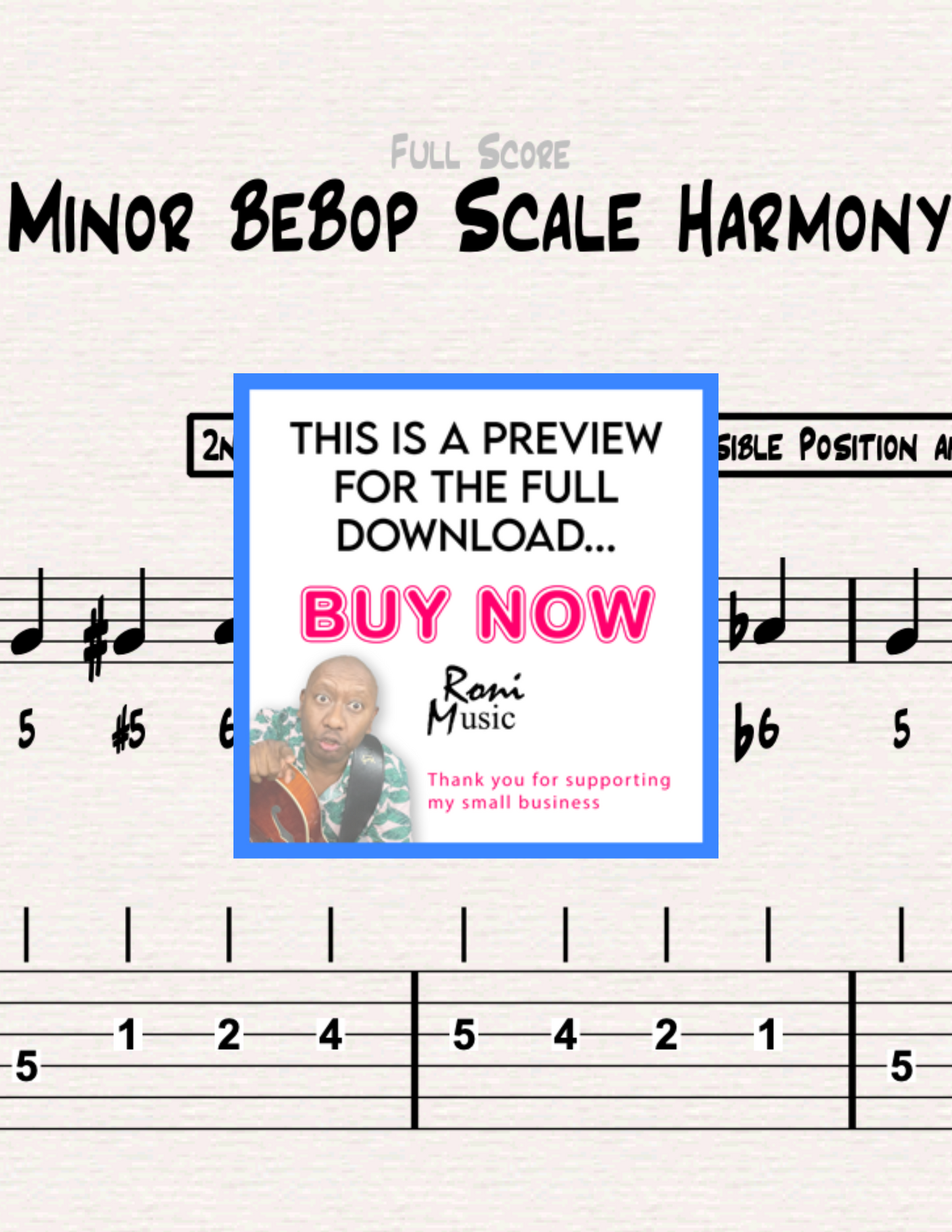 Dominio de la improvisación en el jazz: armonía en escalas menores de bebop | Partituras, tablaturas, audio, midi y vídeo | Habilidades avanzadas con la guitarra
