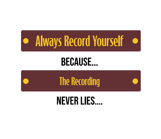 "Always Record Yourself" Printable Wall Art | Motivational Musician Quote | Practice Reminder Decor