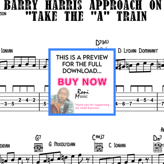 🎸 Barry Harris's Jazz Improvisation Magic – "Take The 'A' Train" (6-String Jazz Guitar Lesson + Sheet Music + TABS + MIDI + Audio + Video)