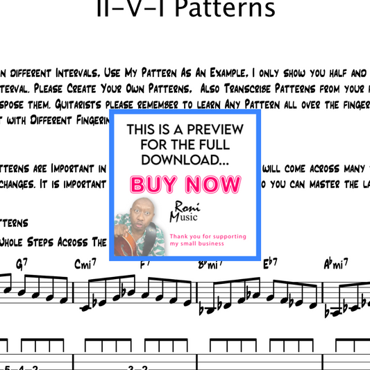 Major II-V Patterns Practice | 6-String Guitar Lesson | Essential Jazz Guitar Improvisation Exercises with TABS