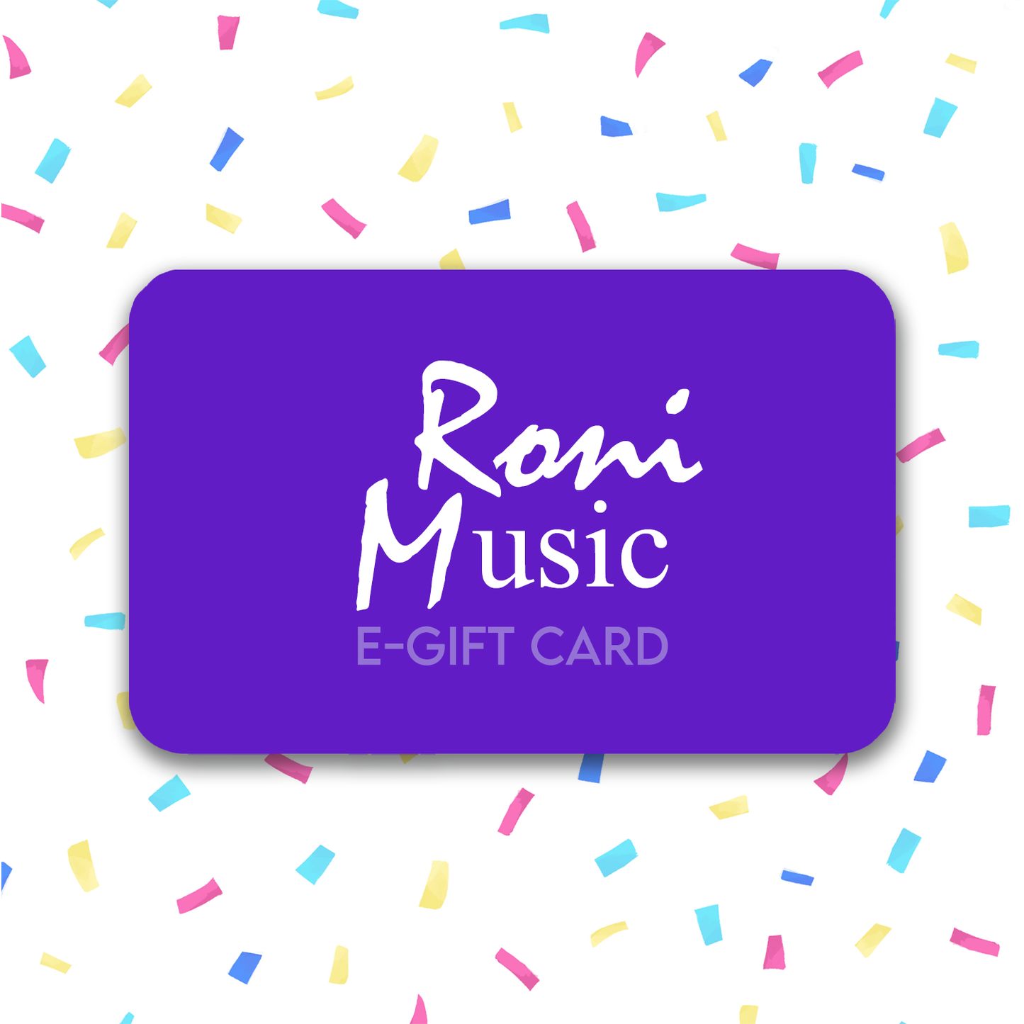 Roni Music E-Gift Card | The Perfect Gift for Music Lovers | Redeemable for Lessons and Accessories | Ideal for Guitarists and Musicians