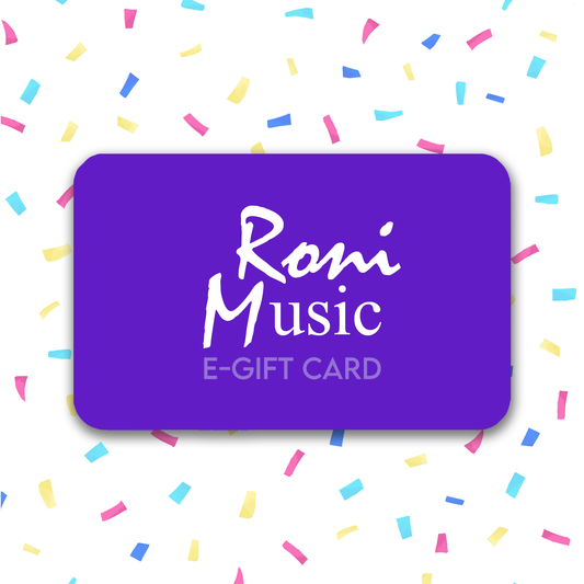 Roni Music E-Gift Card | The Perfect Gift for Music Lovers | Redeemable for Lessons and Accessories | Ideal for Guitarists and Musicians