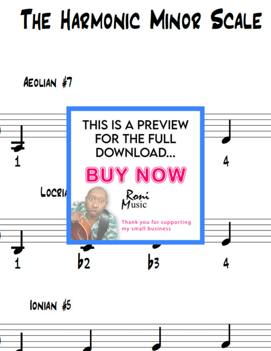 The Harmonic Minor Scale in Jazz Theory • Applications • Improvisation Guide Includes: Sheet Music • MIDI • Audio MP3
