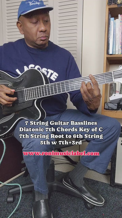 7-String Guitar Bassline Lessons | Foundation for Jazz and Fusion | With Sheet Music & TABS Video | Bassists and Guitarists Training Tool
