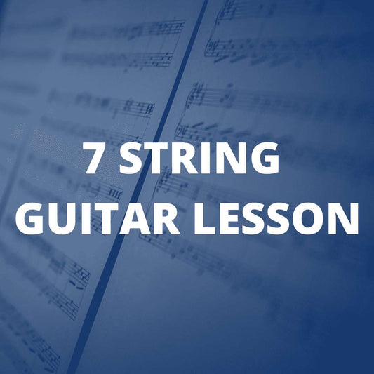 Common Open String and Bar Chords 7 String Guitar Low A String Lesson