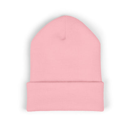Pink Embroidered JZZ GTR® Beanie Hat | Warm Jazz Guitar Winter Style