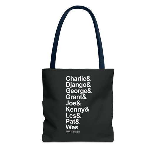 6 String Jazz Guitar Heroes Tour Bag | Jazz Guitarist Tote | Musician Gift | Guitar Legends Design