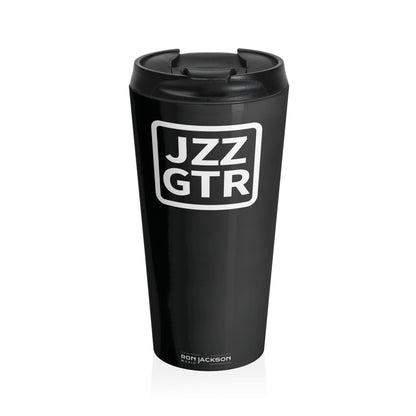 Black JZZ GTR® Logo Stainless Steel Travel Mug (15 oz)