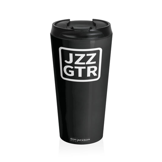 Black JZZ GTR® Logo Stainless Steel Travel Mug (15 oz)
