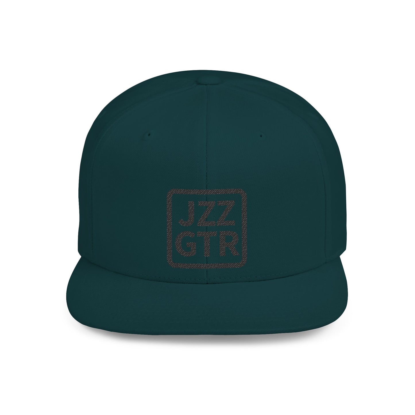 Sophisticated Black Embroidered JZZ GTR™ Snapback Hat, Trendy Snapback Cap, Casual Gift for Jazz Lovers and Jazz Guitarists