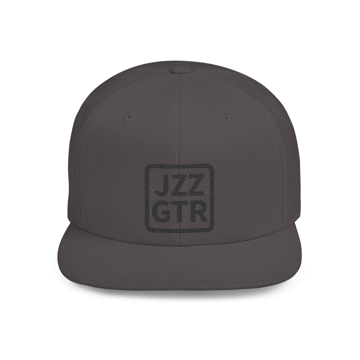 Sophisticated Black Embroidered JZZ GTR™ Snapback Hat, Trendy Snapback Cap, Casual Gift for Jazz Lovers and Jazz Guitarists