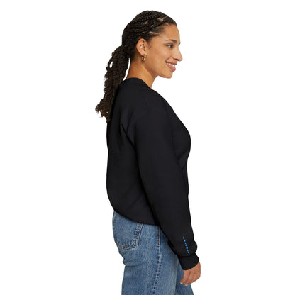 Black JZZ GTR ™ Tuning Crewneck Sweatshirt with Sleeve Notes Standard & 7-String Tuning Guide