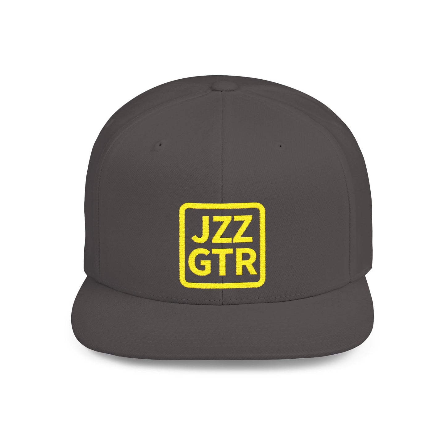 Yellow Embroidered JZZ GTR™ Snapback Hat, Trendy Snapback Cap, Casual Gift for Jazz Lovers and Jazz Guitarists