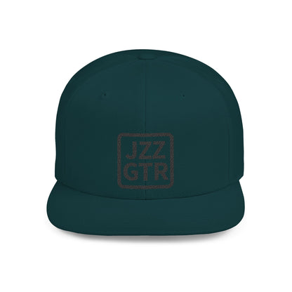 Sophisticated Black Embroidered JZZ GTR ® Snapback Hat, Trendy Snapback Cap, Casual Gift for Jazz Lovers and Jazz Guitarists