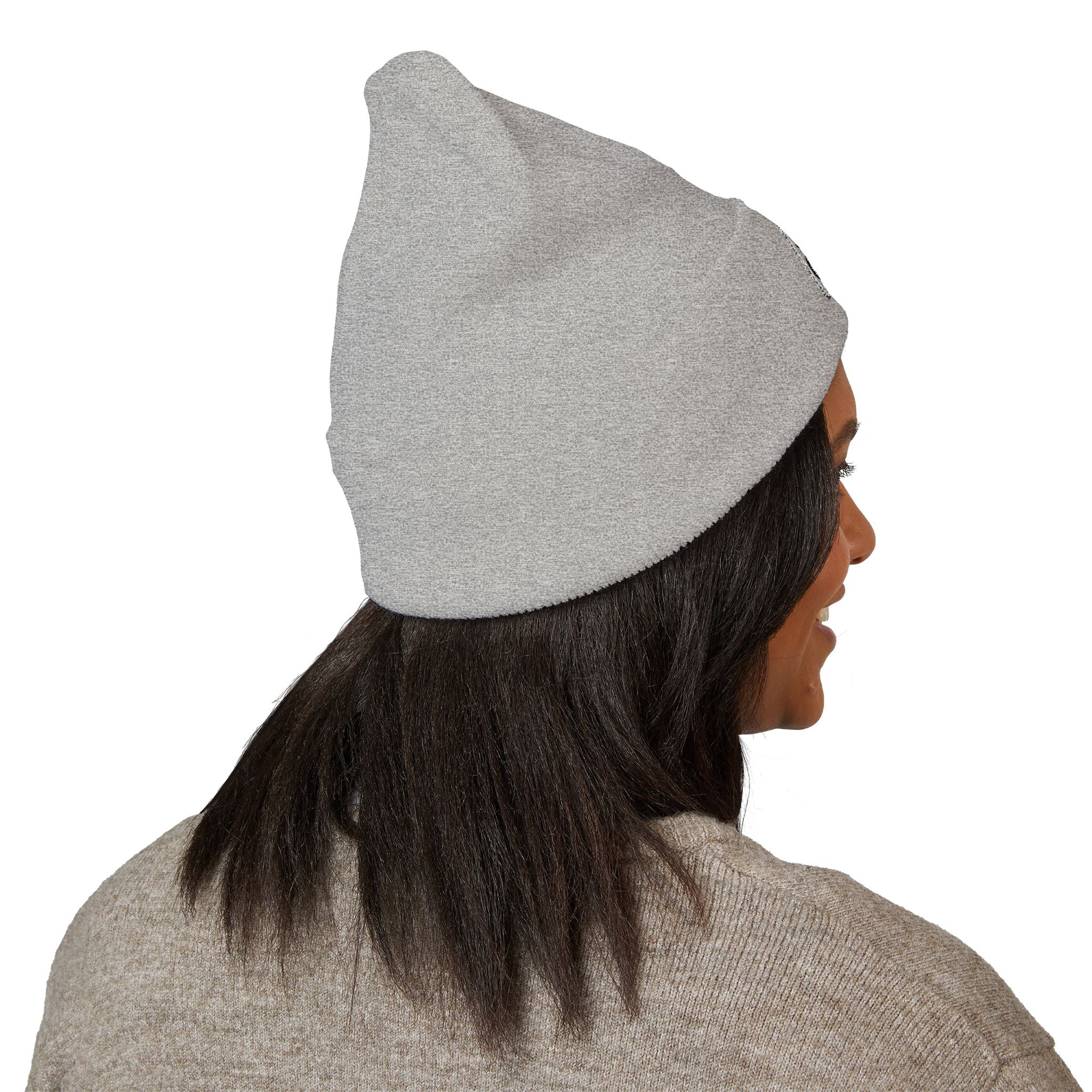 White Embroidered JZZ GTR™ Beanie Hat | Classic Jazz Musician Look