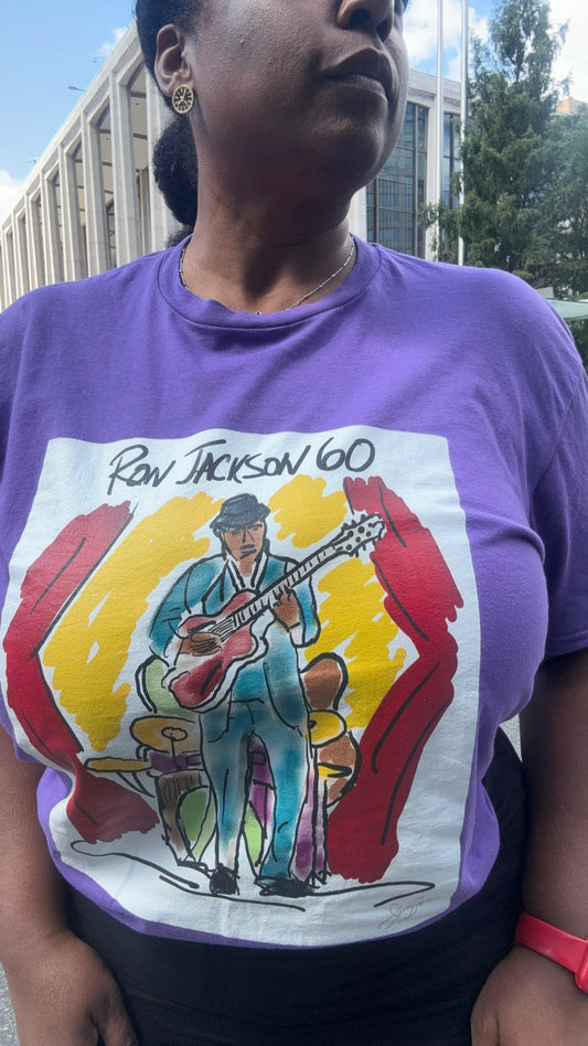 LIMITED EDITION RON JACKSON 60 Tee | 7 String Jazz Guitarist Tee | NYC Jazz Club T-Shirt #RONJACKSON60