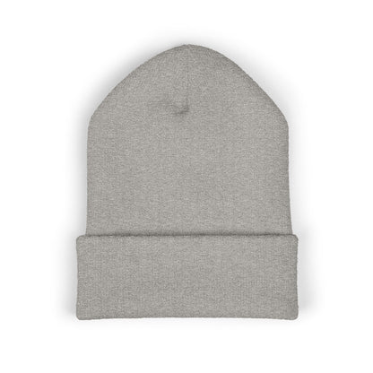 Yellow Embroidered JZZ GTR® Beanie Hat | Bold Winter Knit Hat for Jazz Guitar Fans | Vibrant Cuffed Beanie for Musicians