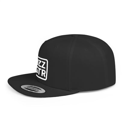 White Embroidered JZZ GTR™ Snapback Hat, Trendy Snapback Cap, Casual Gift for Jazz Lovers and Jazz Guitarists