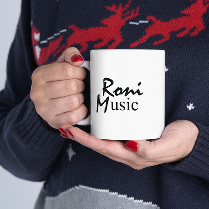 Roni Music – Ron Jackson Music Logo Ceramic Coffee Mug | Stylish Gift for Coffee & Tea Lovers