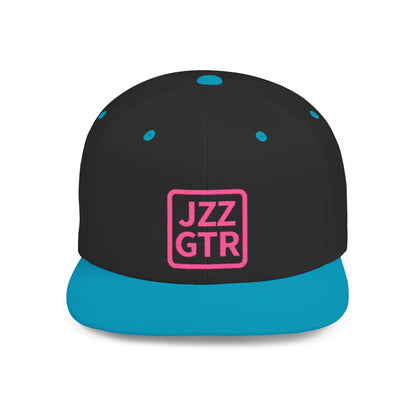 Pink Embroidered JZZ GTR ® Snapback Hat, Trendy Snapback Cap, Casual Gift for Jazz Lovers and Jazz Guitarists